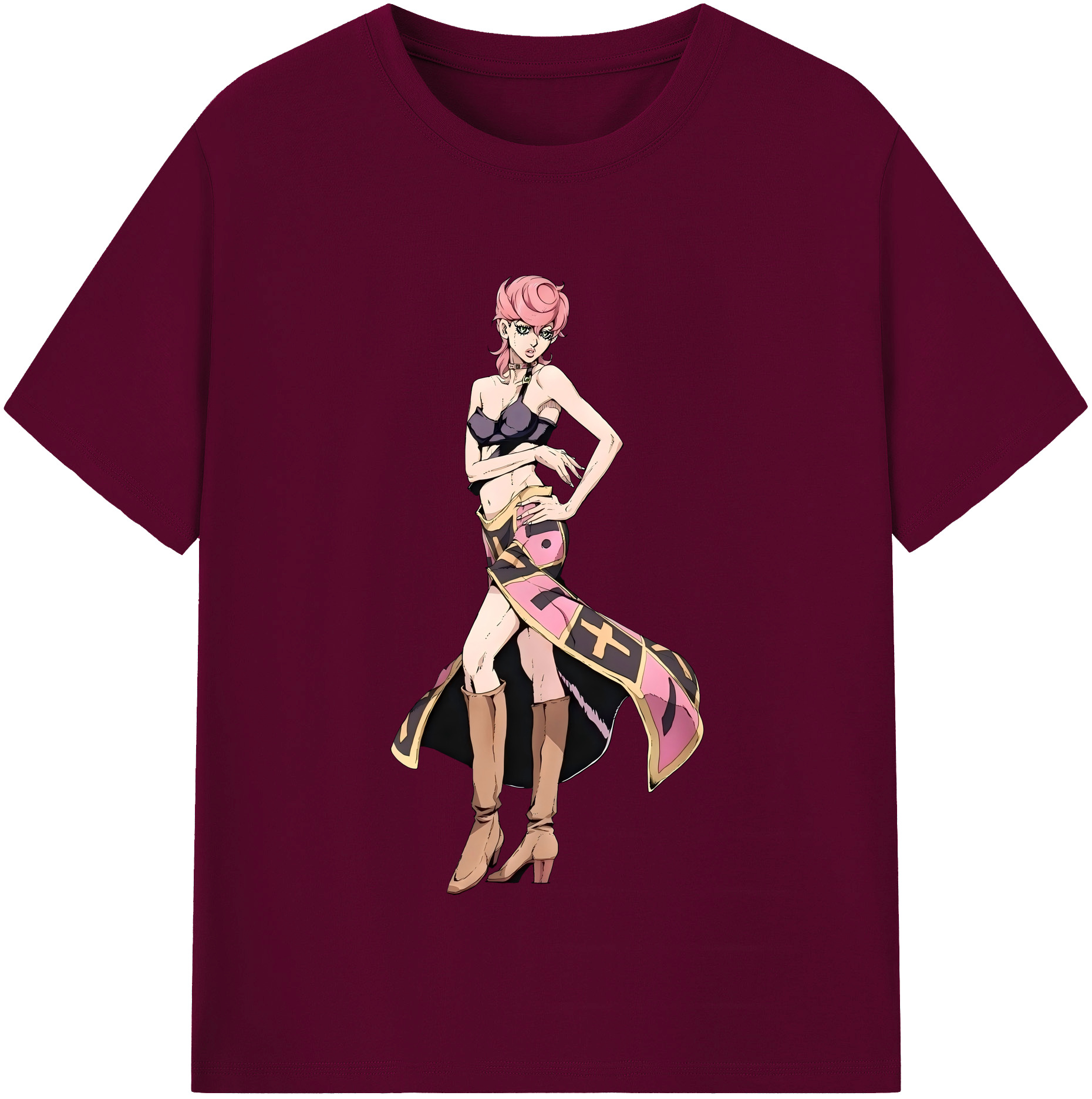 （画像用） ジョジョの奇妙な冒険 トリッシュ?ウナ JoJo's Bizarre Adventure Trish Una レディースカジュアルプリントTシャツ（綿100％）